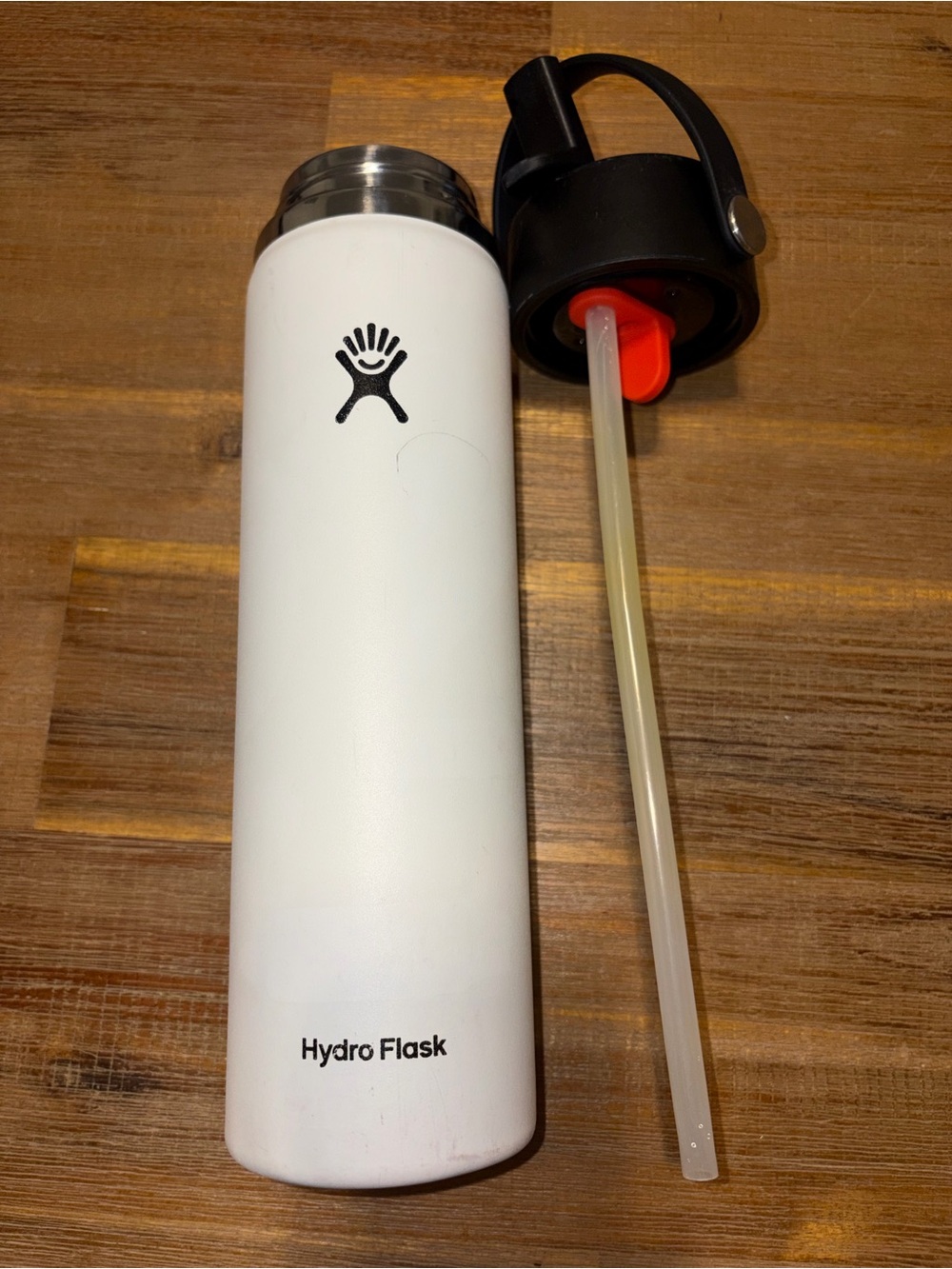 Hydro Flask White 24oz Straw Bottle